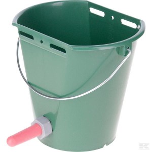 Calf feeding bucket with teat, 8 l