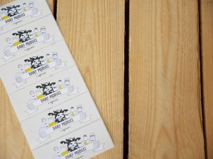 Rectangular label 10 × 4 cm