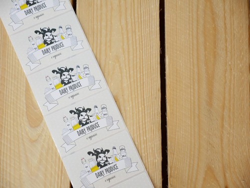 Example label — Rectangular label 8 × 5 cm
