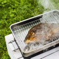 Balcony smoker with thermometer