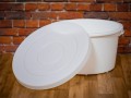 Round container, ladle with lid 65 L