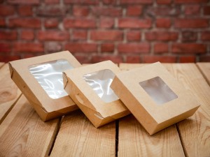 EKO KRAFT square — paperboard container with lid (50 pieces)
