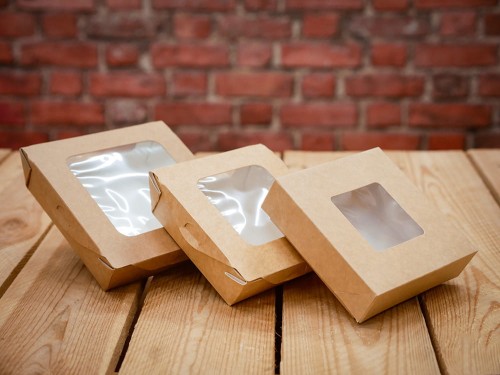 EKO KRAFT square — paperboard container with lid