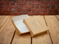 EKO KRAFT square — paperboard container with lid — 10 × 10 × 4 cm; separate lid