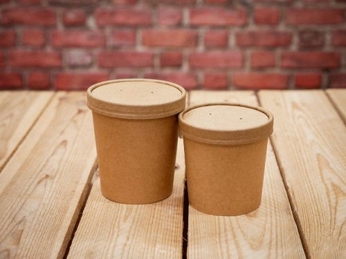 EKO KRAFT cup — paperboard container with lid
