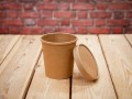 EKO KRAFT cup — paperboard container with lid — 450 ml