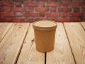 EKO KRAFT cup — paperboard container with lid — 450 ml