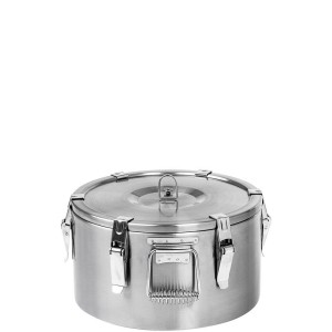 Steel insulated container for transporting and storing milk and other products