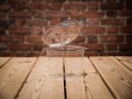 Round container with hinged lid — 500 ml