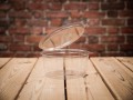 Round container with hinged lid — 750 ml