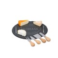Cheese serving set (tray and 4 knives)