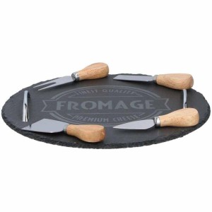 Cheese serving set (tray and 4 knives)