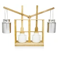 Double large wooden cheese press (pressure x3.2 kg) — ash