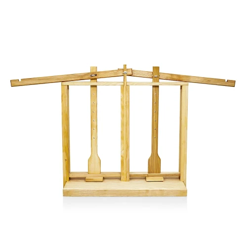 Double large wooden cheese press (pressure x3.2 kg) — ash