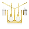 Double large wooden cheese press (pressure x3.2 kg) — pine