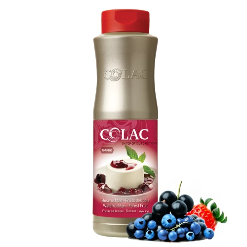 Forest fruits - topping (sauce) for ice cream, waffles, cakes and desserts