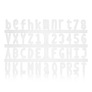 Letters and numbers for imprinting in moulds