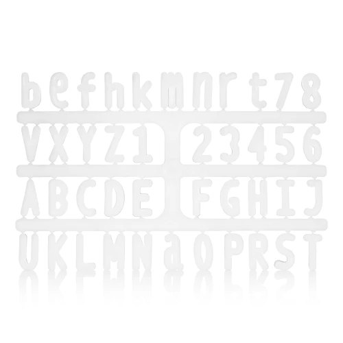 Letters and numbers for imprinting in moulds