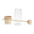 Small jar-mounted butter churn + jar with lid