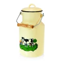Enamel milk can 4 L. The plain version is the same, but without the picture.