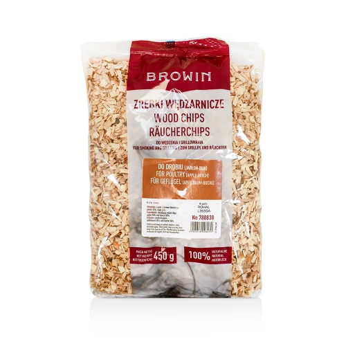 Wood chips for smoking/grilling for poultry, 50% apple + 50% beech