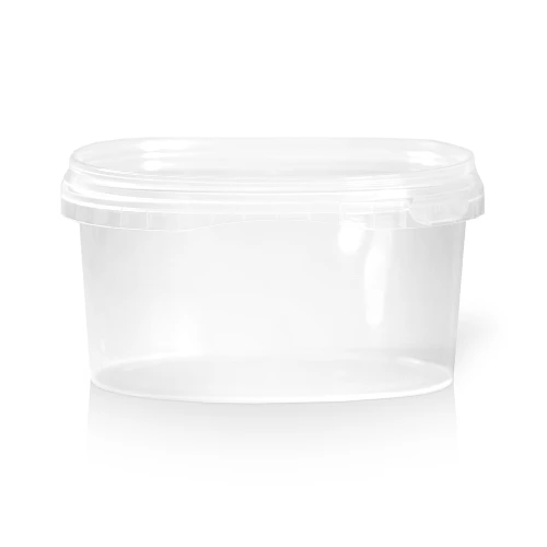 Rigid oval container with a seal - 540 ml
