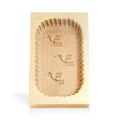 Wooden butter mould, 400 g – traditional pattern, natural wood - birds pattern