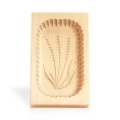 Wooden butter mould, 400 g – traditional pattern, natural wood - ears of grain pattern