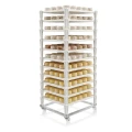Stainless steel mobile trolley for modular racks