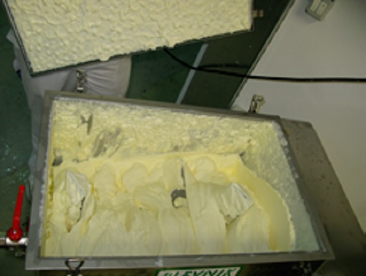 Example of butter beginning to form